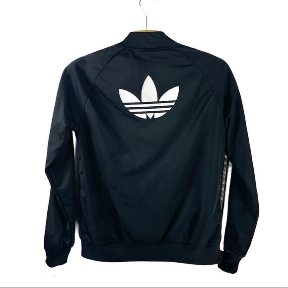 ADIDAS Originals Black Trefoil Zip Jacket Medium - Picture 3 of 8